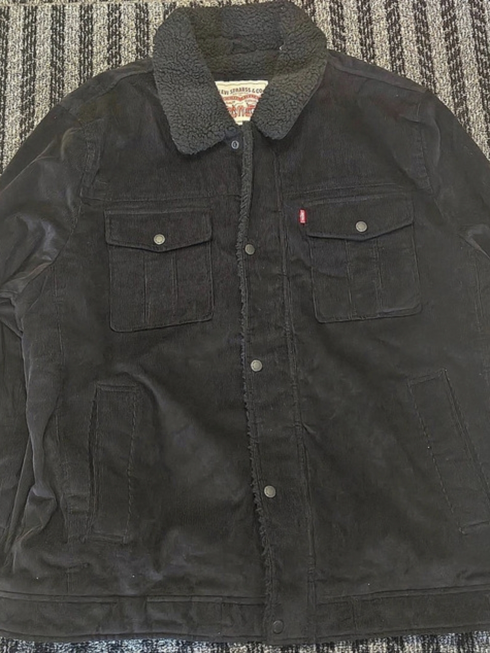 Levi's Corduroy Sherpa Trucker Jacket Black